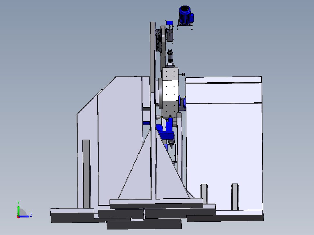 多轴多工位加工设备  STEP左视图