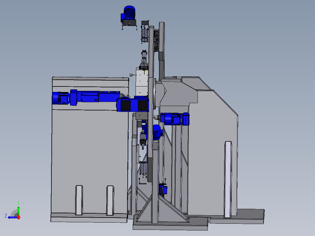 多轴多工位加工设备  STEP右视图