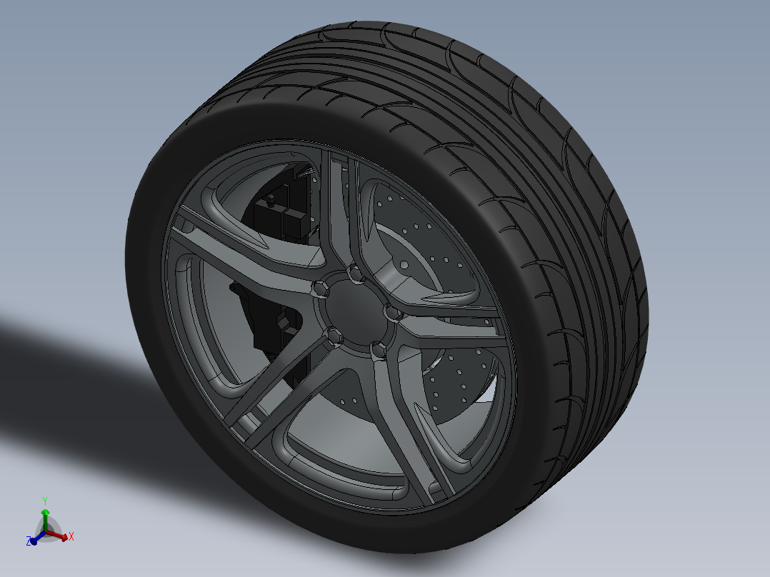 轮毂、轮胎(125)主视图
