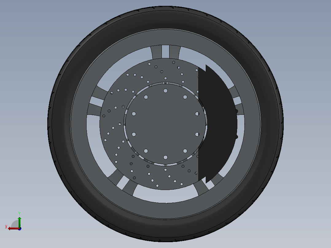 轮毂、轮胎(125)后视图