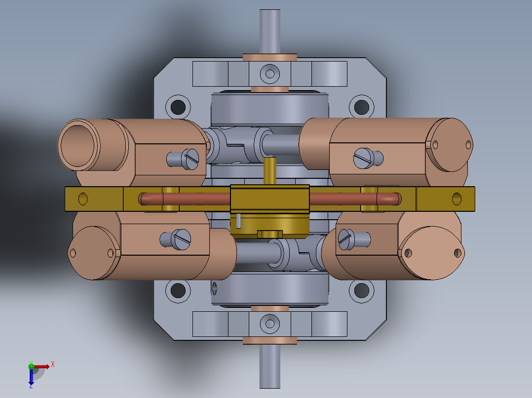 蒸汽机4-cylinder-v-shaped-oscillating-steam-eng-模型格式为 sw俯视图