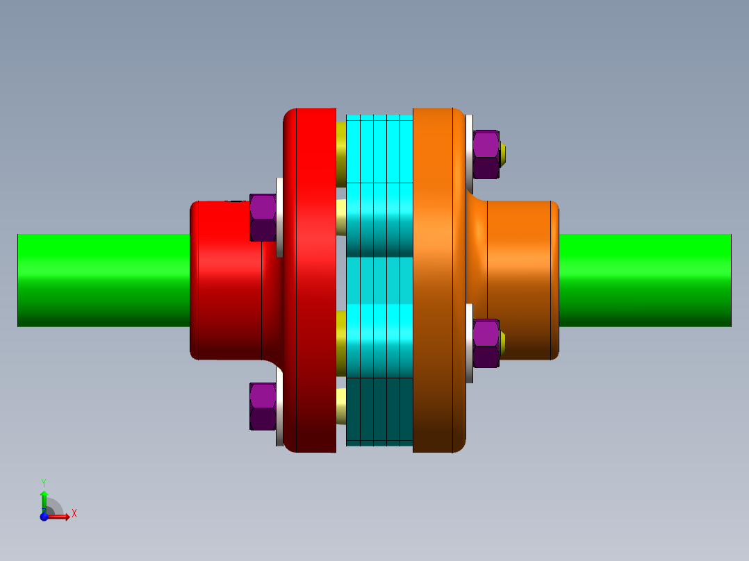 弹性联轴器前视图