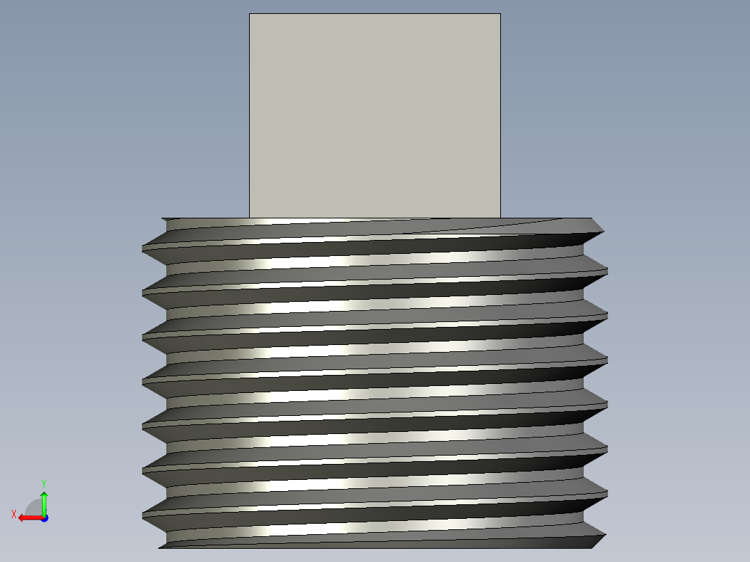 螺纹管四角塞头 DN15后视图