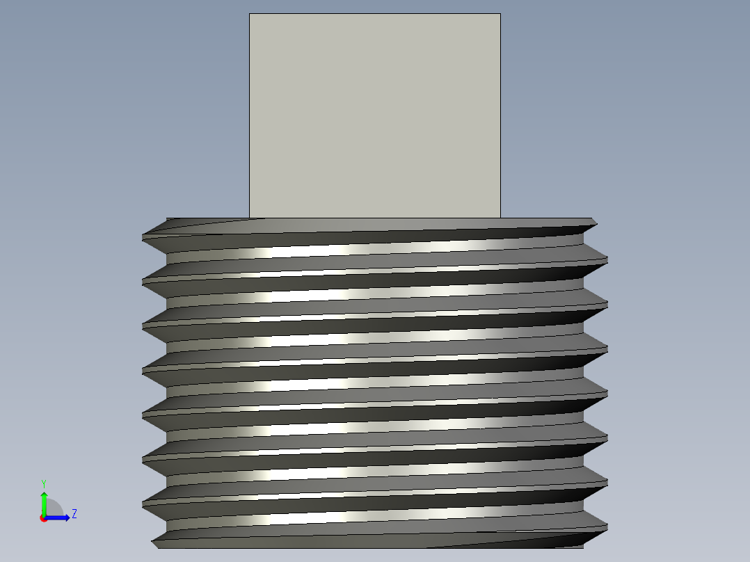 螺纹管四角塞头 DN15左视图