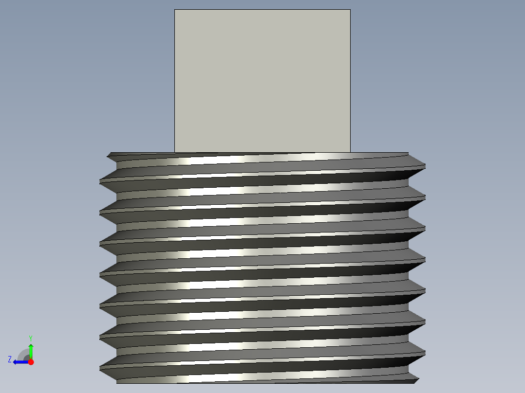 螺纹管四角塞头 DN15右视图
