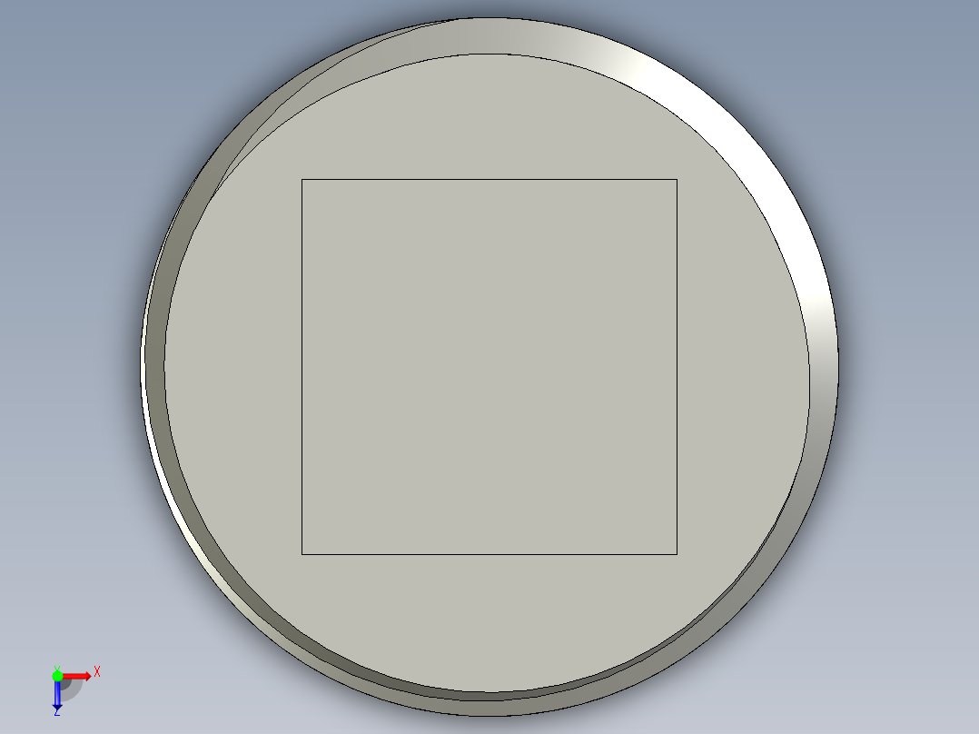 螺纹管四角塞头 DN15俯视图