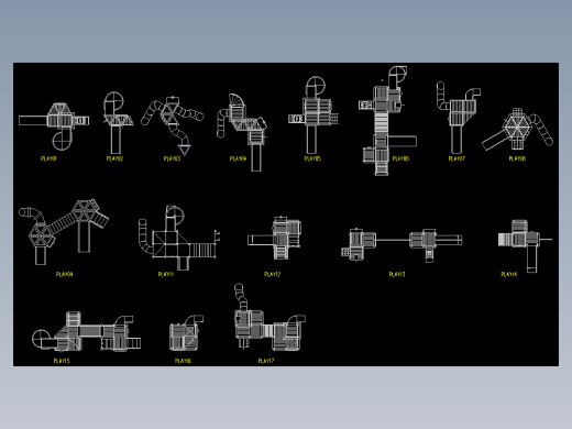 附件2-各式滑梯图块集
