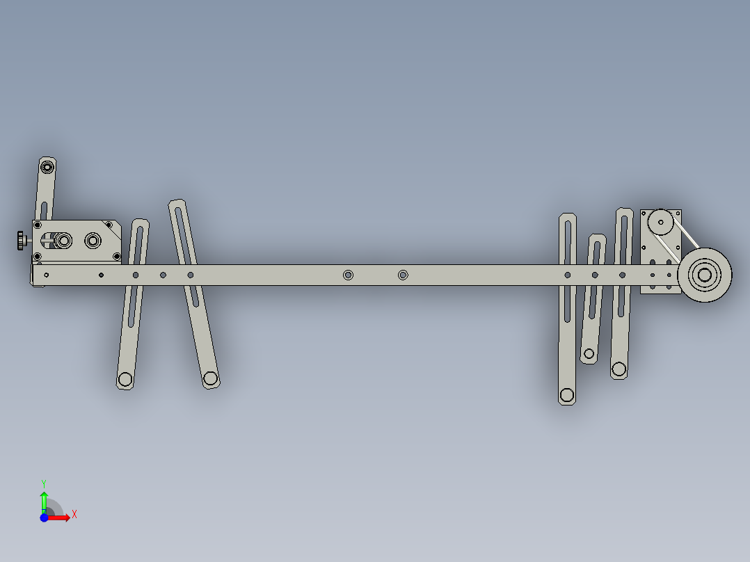 收放卷总成前视图