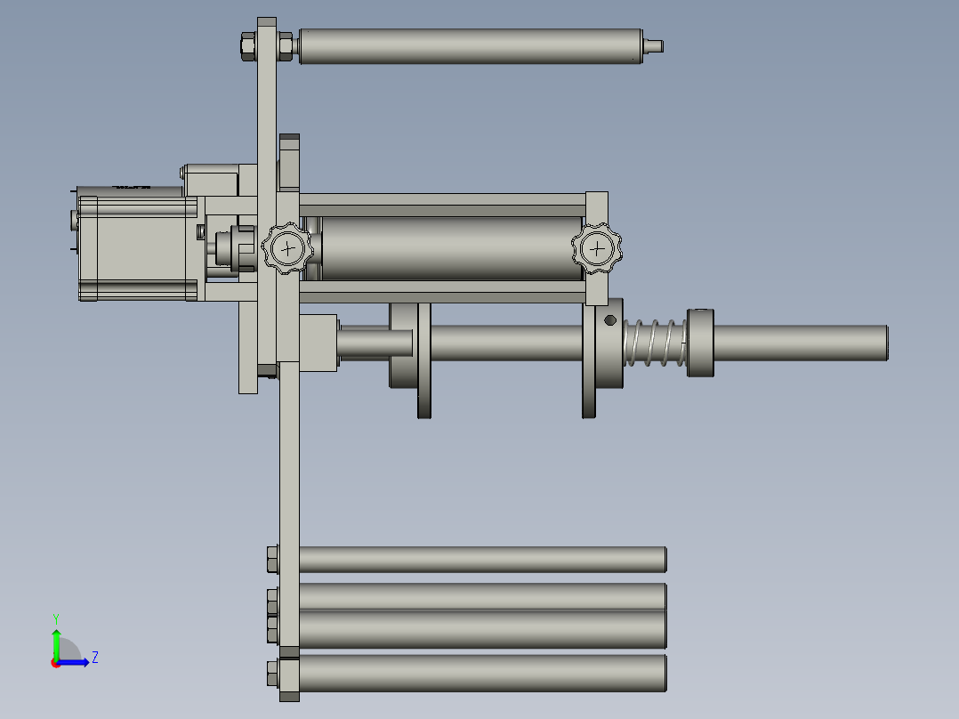 收放卷总成左视图