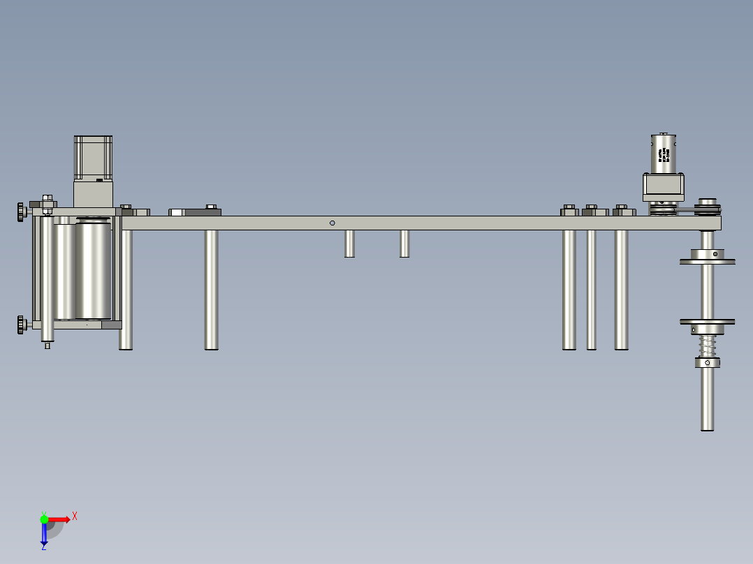 收放卷总成俯视图