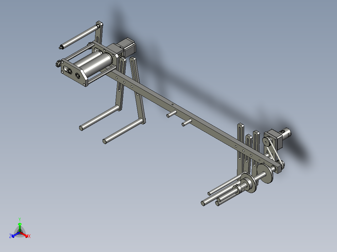 收放卷总成正等轴测图
