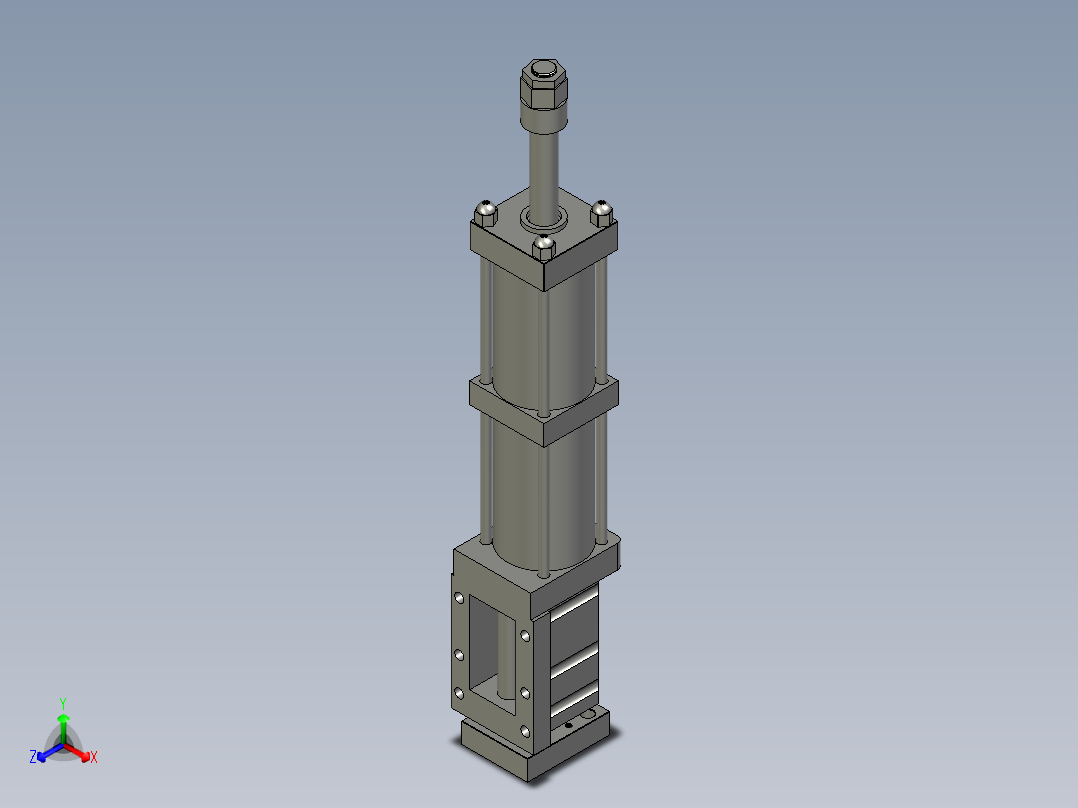 80X100-20回程可调键槽-002正等轴测图