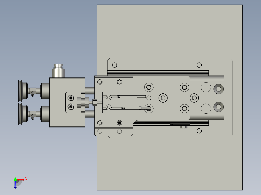 平板玻璃生产线上机械手吸盘俯视图