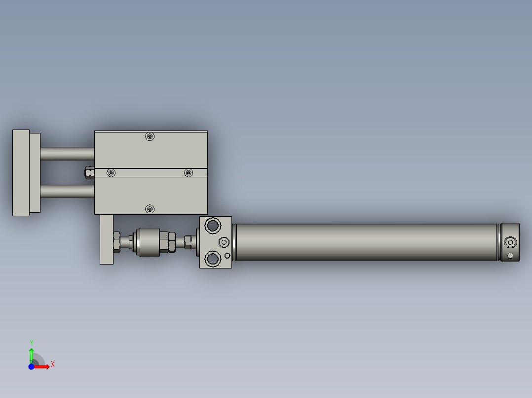 前端后复件装配体1前视图