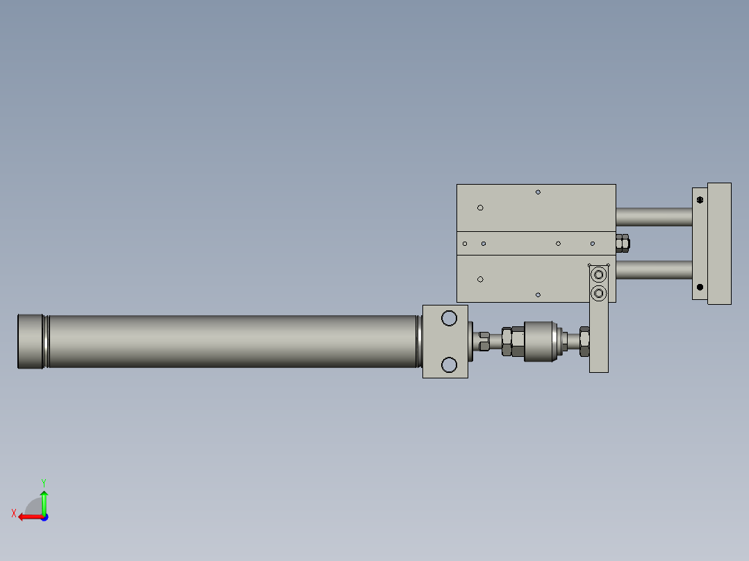 前端后复件装配体1后视图
