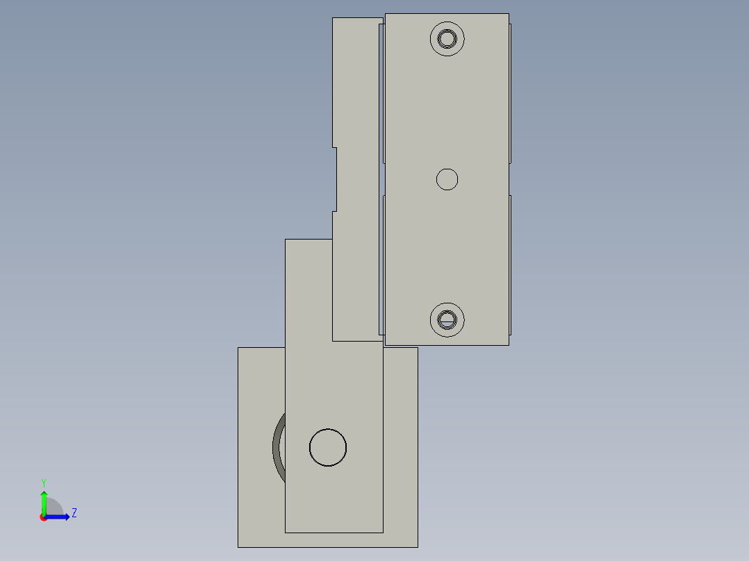 前端后复件装配体1左视图
