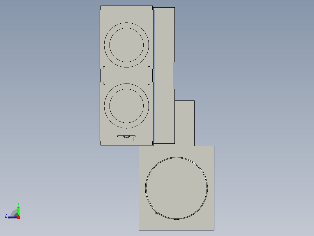 前端后复件装配体1右视图