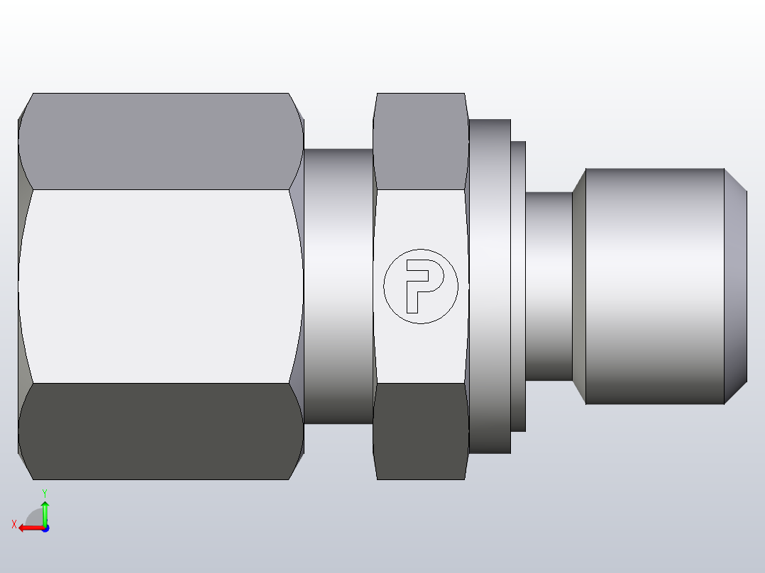 公螺柱连接器GE08LMEDCF后视图