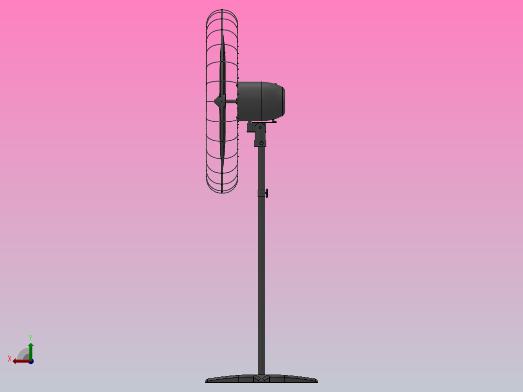 JF工业电风扇[750座地式]后视图