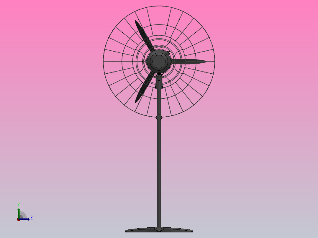 JF工业电风扇[750座地式]左视图