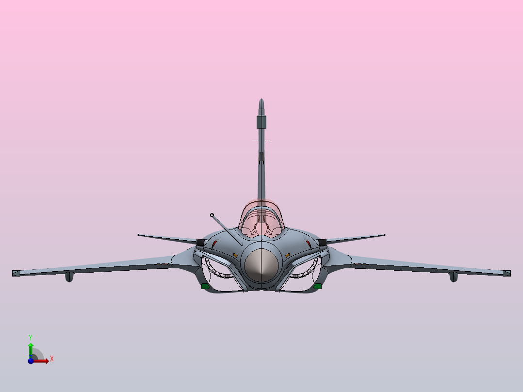 阵风战斗机前视图