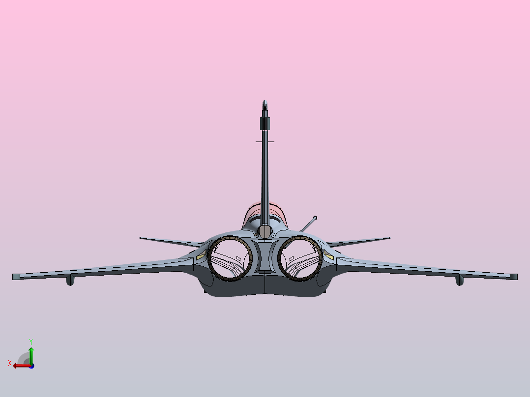 阵风战斗机后视图