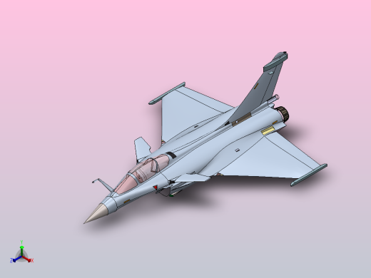 阵风战斗机正等轴测缩略图