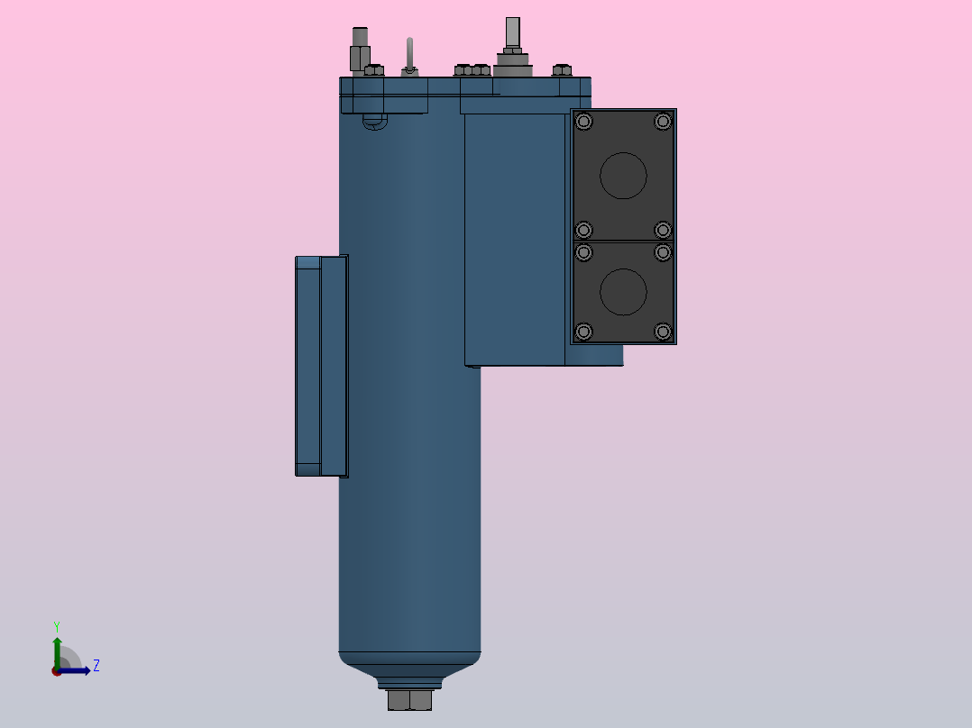 SPL系列双通网片式油滤器(SPL15-40)_SPL15左视图