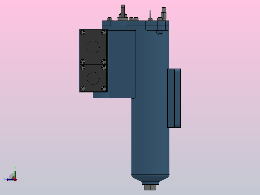 SPL系列双通网片式油滤器(SPL15-40)_SPL15右视图