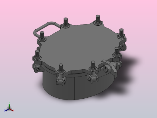 椭圆形回转盖快开人孔_人孔 450×350-6