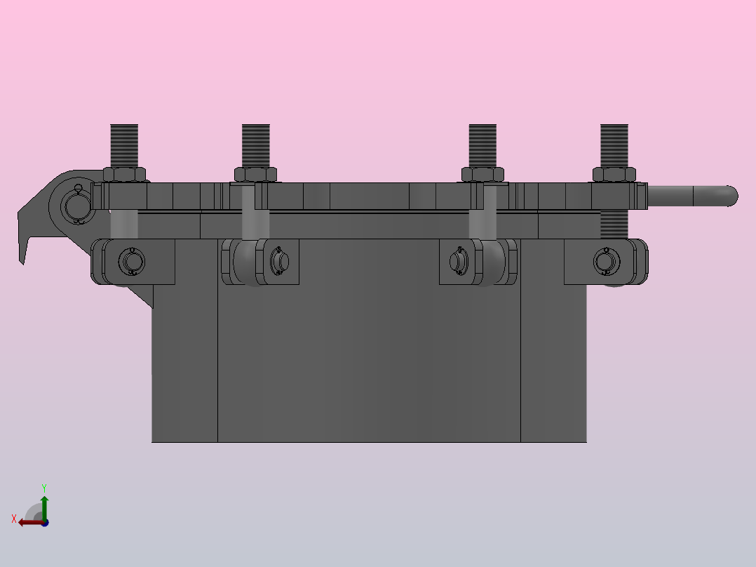 椭圆形回转盖快开人孔_人孔 450×350-6后视图