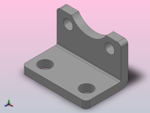 LB轴向固定座[LB20轴向固定座]正等轴测缩略图