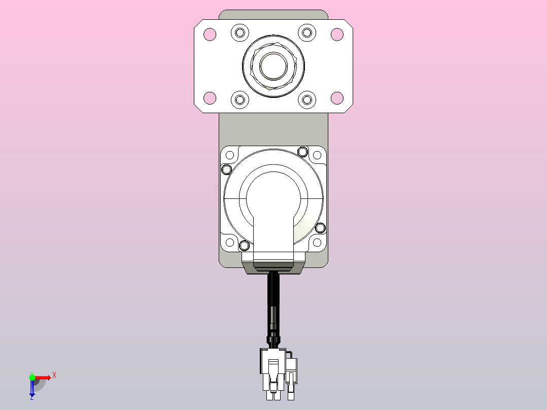 轻载电动缸TPA-ESR40-1210C-L250-MR-FA-W-P40-C3俯视图