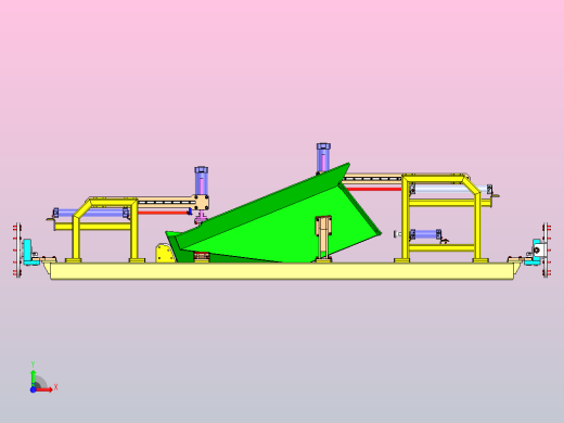 带有气动送料结构的焊接导电装置3D图纸 Solidworks设计前视缩略图