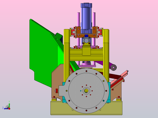 带有气动送料结构的焊接导电装置3D图纸 Solidworks设计右视缩略图