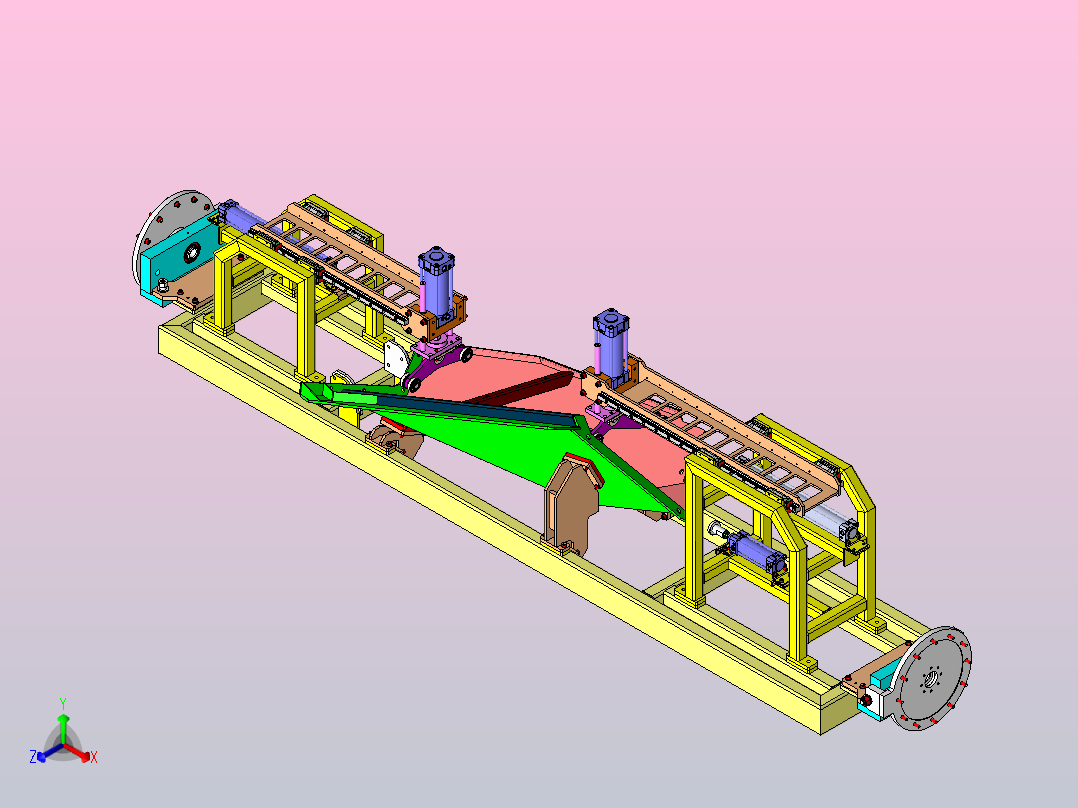 带有气动送料结构的焊接导电装置3D图纸 Solidworks设计正等轴测图