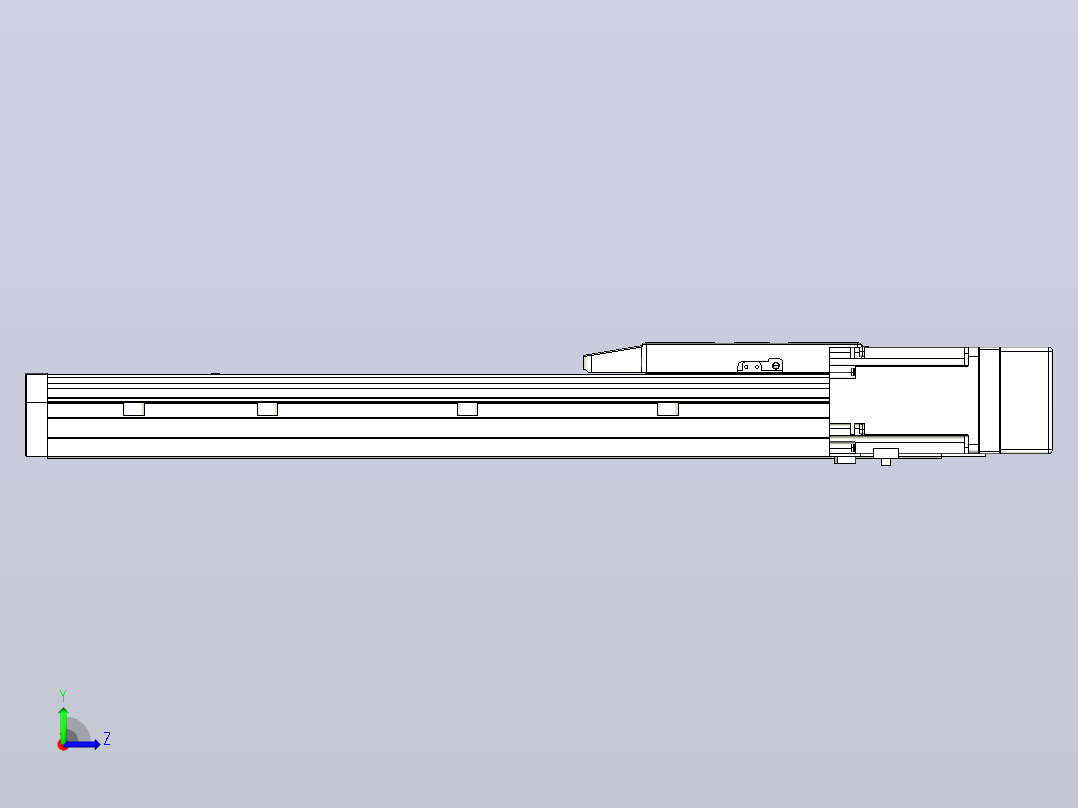 滚珠丝杠直线轴内置导轨TPA-GCR-170-2510C-L400-MR-M75-N3左视图