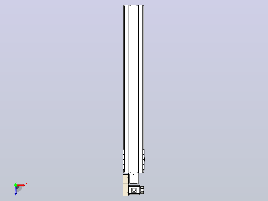 皮带直线轴半封闭可选导轨TPA-HNB-220D-176-L1400-ML-Y-P1K-N3俯视图