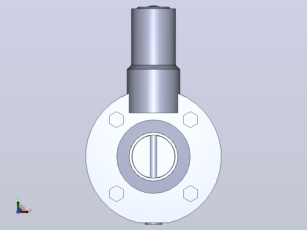 DDSX-02加长型焊接式手动蝶阀[DDSX-02-DN25]前视图