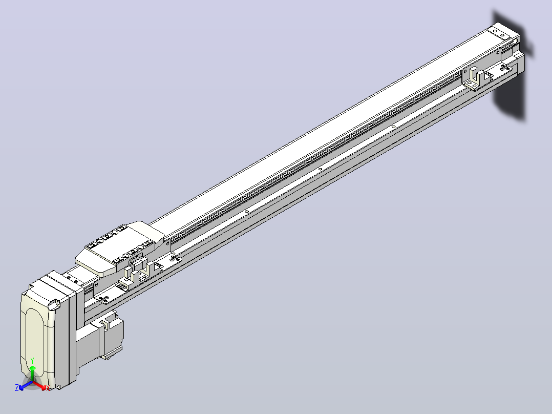 滚珠丝杠直线轴内置导轨TPA-GCR-40-1210C-L450-MP-M10-N3主视图