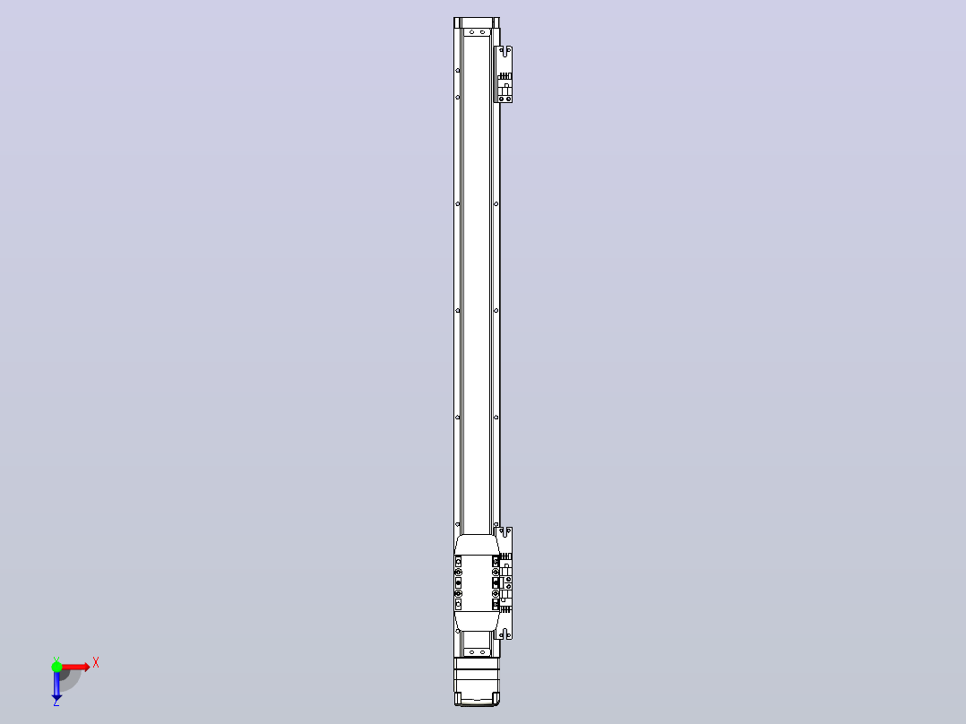 滚珠丝杠直线轴内置导轨TPA-GCR-40-1210C-L450-MP-M10-N3俯视图