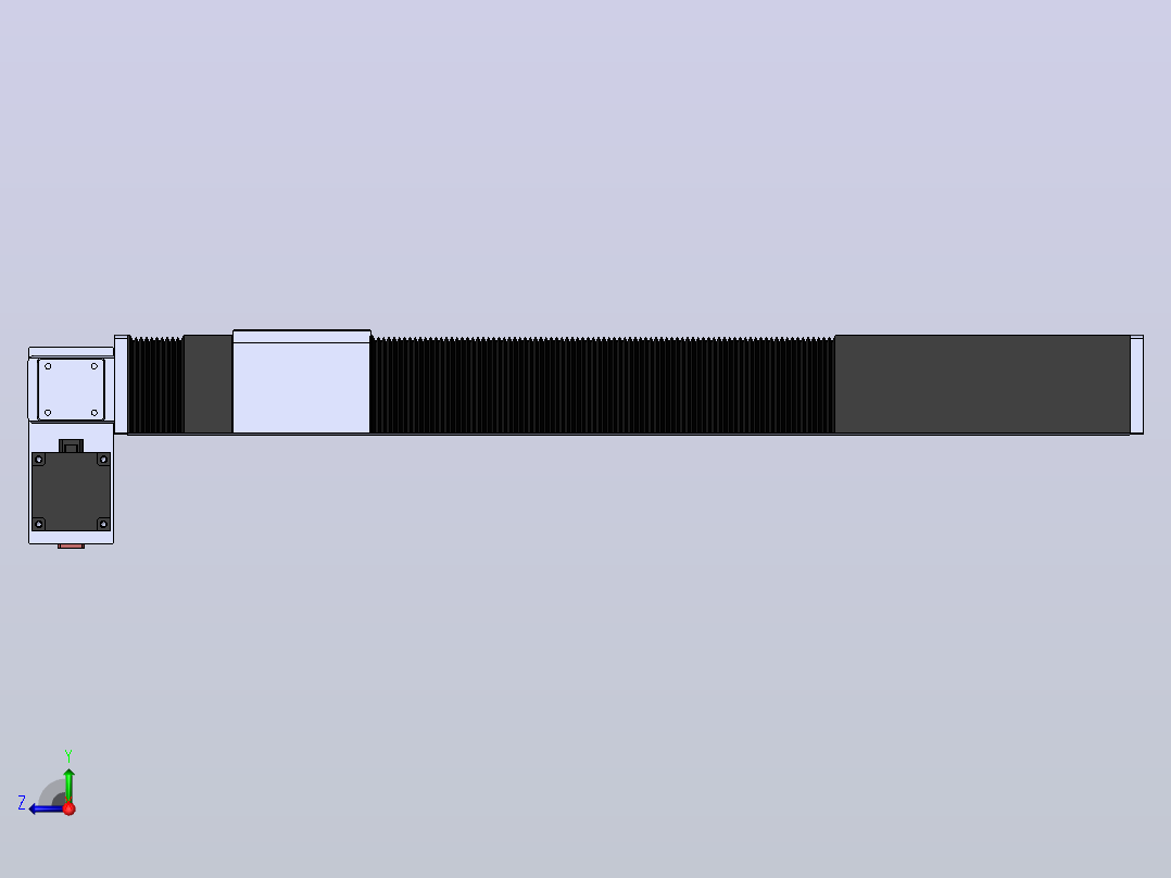 直线模组DMBF100-RDCR（电机右下折）[DMBF100-L45S500-DT400-A2U-RDCR]右视图