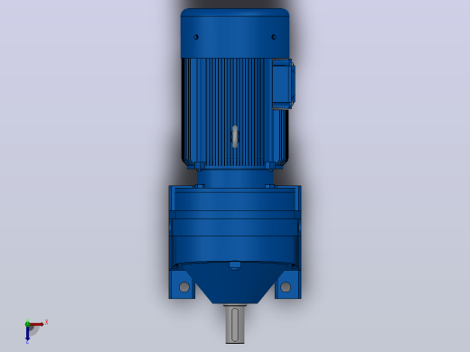 RX67底脚轴伸式安装斜齿轮减速机RX67-Y0.25-4P-71-M1-0°俯视缩略图