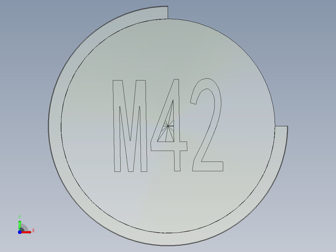 公制螺牙M42前视图