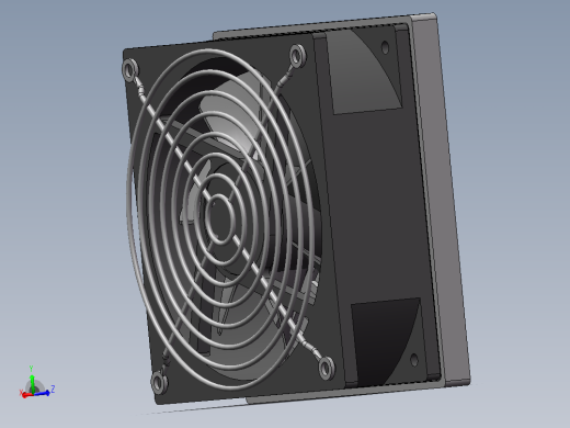 工业散热风扇120X120三维模型