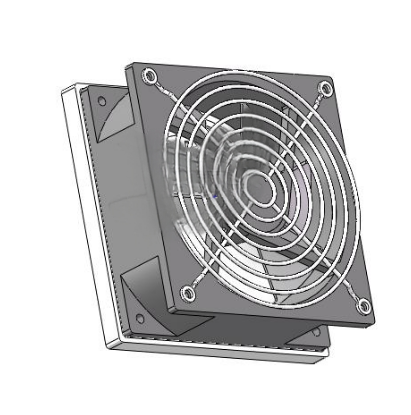 工业散热风扇120X120三维模型缩略图