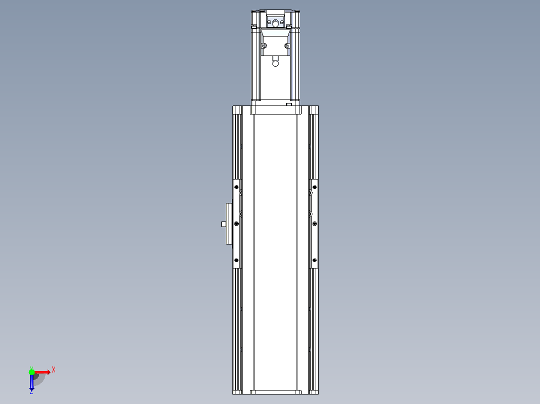 日规模组半封闭丝杆TPA-HNR-105D-1610C-L100-M-Y-P40-N3俯视图