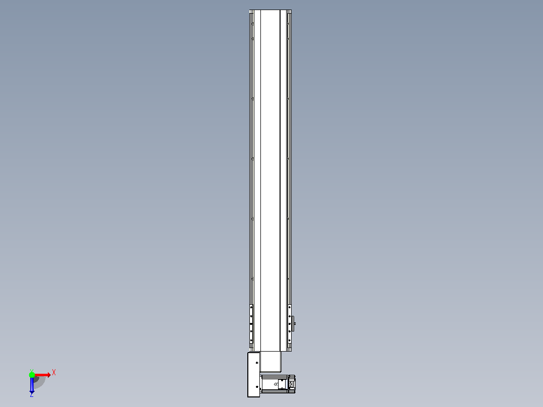 皮带直线轴半封闭可选导轨TPA-HNB-140D-120-L900-ML-C-P40-N3俯视图