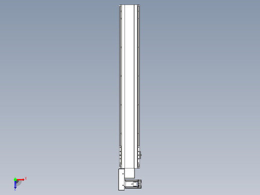 皮带直线轴半封闭可选导轨TPA-HNB-140D-120-L900-ML-C-P40-N3俯视缩略图