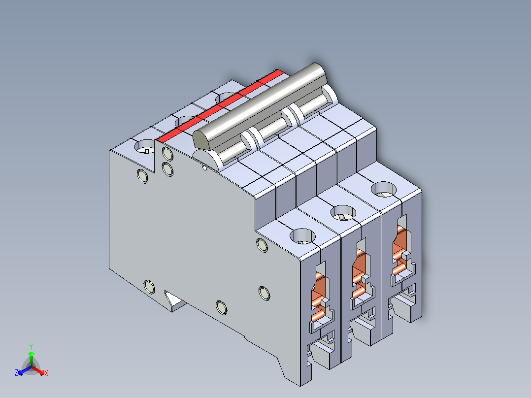 ABB NFB 3P空开断路器主视图